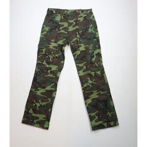 Vintage 70s Five Brother Mens 34x32 Faded Camouflage Wide Leg Cargo Pants USA
